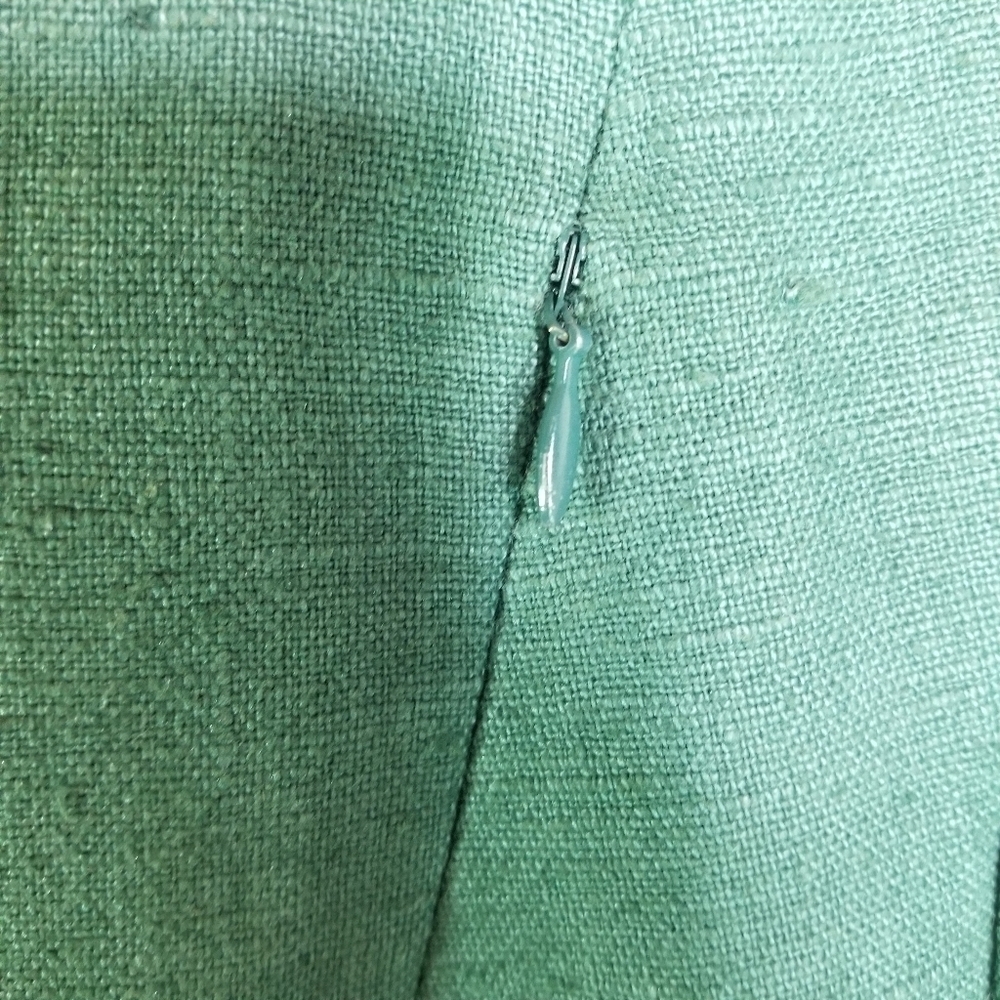 Akris Punto teal green linen cropped jacket - Picture 4 of 12